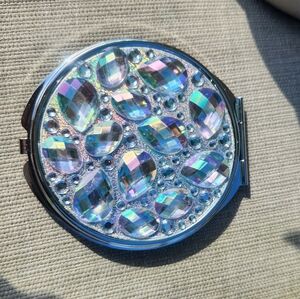 Iridescent Gem Compact Mirror NWOT